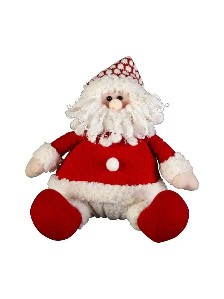 HMR Мягкая игрушка Дед Мороз, Снеговик Mister Christmas (h=28 см; цвет: красный)