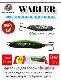 Блесна рыболовная WABLER iron fish 113517668 купить за 252 ₽ в интернет-магазине Wildberries