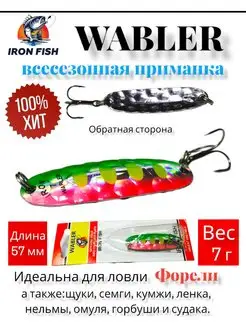 Блесна рыболовная WABLER iron fish 113517677 купить за 252 ₽ в интернет-магазине Wildberries