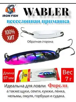 Блесна рыболовная WABLER iron fish 113517685 купить за 252 ₽ в интернет-магазине Wildberries