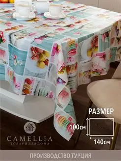 Скатерть клеенка на стол прямоугольная на кухню 100x140 пвх Camellia товары для дома 113517881 купить за 352 ₽ в интернет-магазине Wildberries