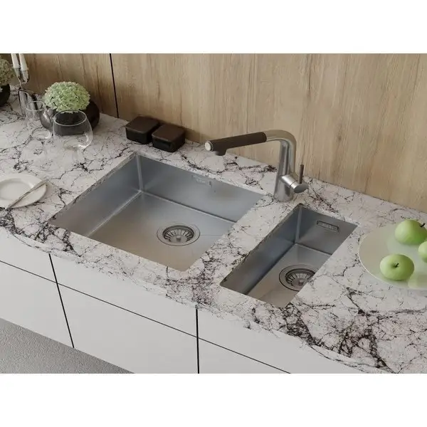 Фото товара на маркетплейсе wildberries Мойка для кухни врезная или подстольная, мини 21х44х20 см