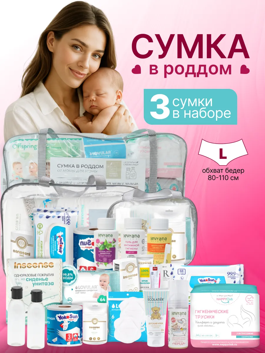 Сумка в роддом готовая с наполнением