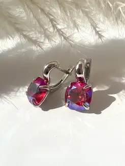 Серьги серебро с камнями Swarovski KJ Kuzya jewelry 113763600 купить за 2 717 ₽ в интернет-магазине Wildberries