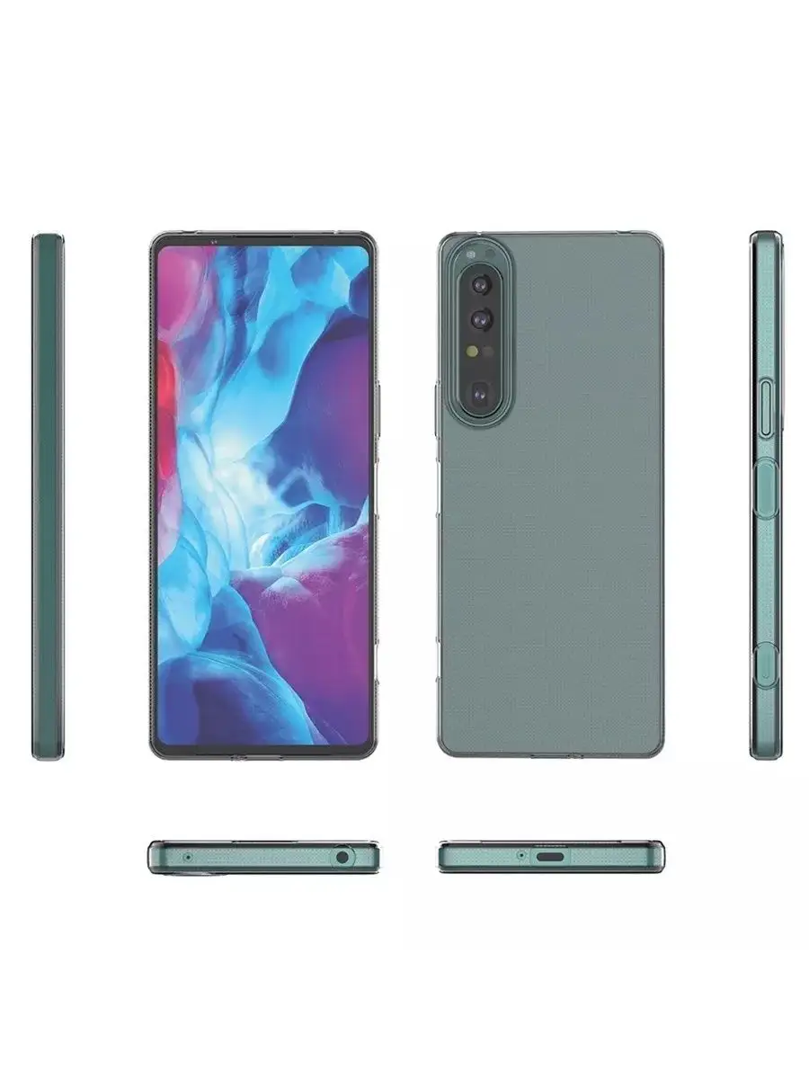 Ультратонкий прозрачный силиконовый чехол для Sony Xperia 1 IV (Mark 4) с  2022 года Caseport 113765454 купить за 229 ₽ в интернет-магазине Wildberries