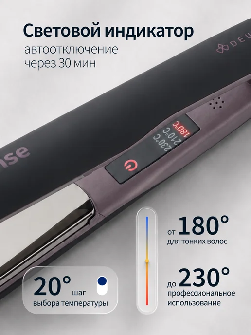 DEWAL Выпрямитель для волос профессиональный Intense, серый, фото 3