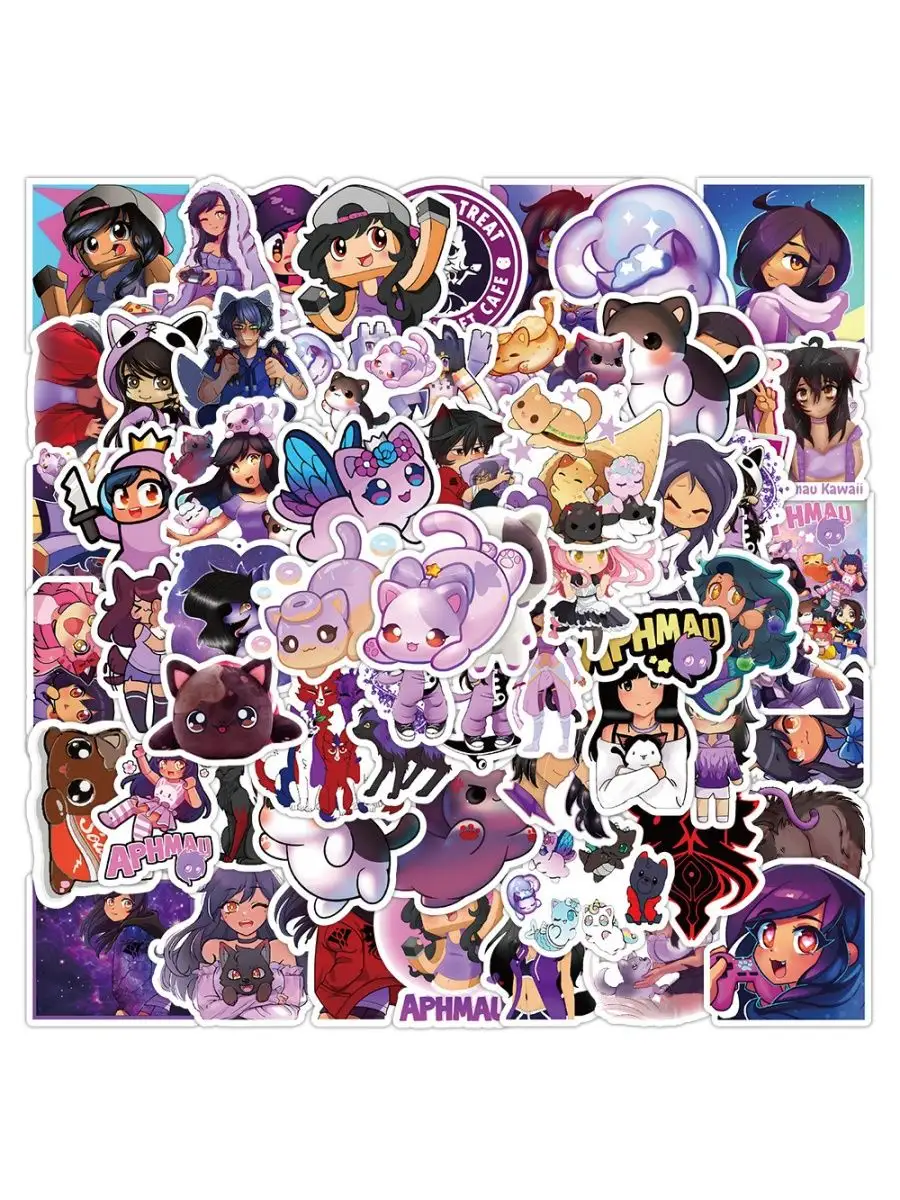 Наклейки Афмау /Скины / Aphmau водостойкие 60шт (3-6см) Fanstick 114088603  купить за 175 ₽ в интернет-магазине Wildberries