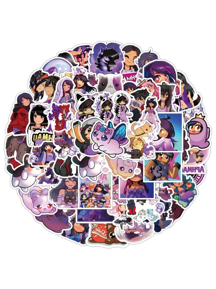 Наклейки Афмау /Скины / Aphmau водостойкие 60шт (3-6см) Fanstick 114088603  купить за 175 ₽ в интернет-магазине Wildberries