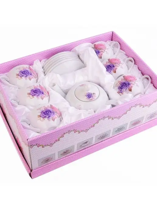 Чайный набор сервиз из фарфора на 6 персон 220 мл - фото 4