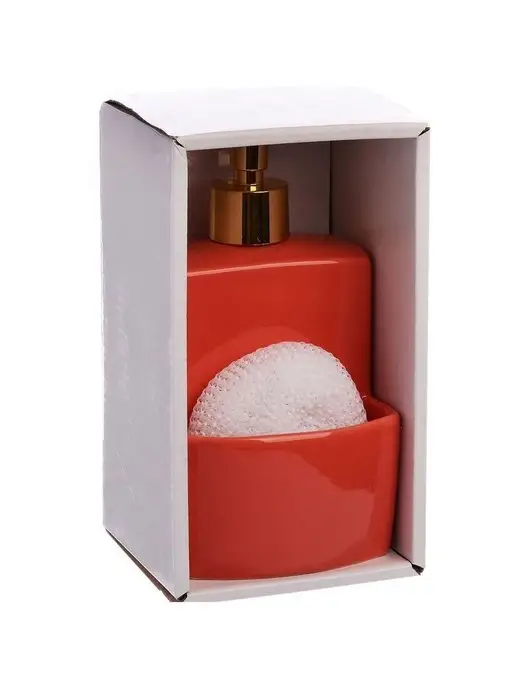 Дозатор для жидкого мыла керамика 380 мл - фото 5