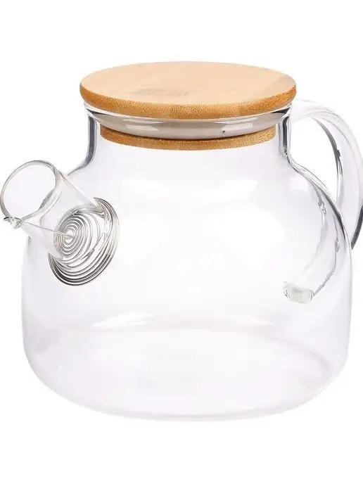 Чайник заварочный стеклянный для заваривания чая 1 л - фото 4