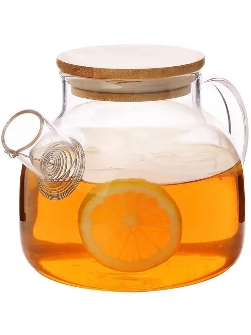 Чайник заварочный стеклянный для заваривания чая 1 л - фото 5