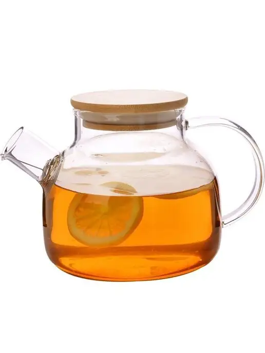 Чайник заварочный стеклянный для заваривания чая 1 л - фото 7