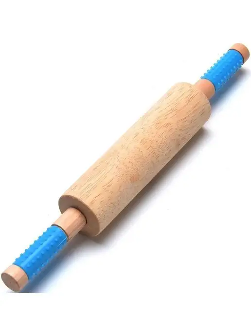 Скалка для теста деревянная с ручками - фото 7