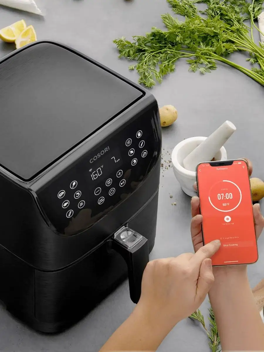 Аэрогриль cosori smart air fryer. Cosori Smart Air Fryer cs158-af. Cosori аэрогриль. Фритюрница с водой. Аэрогриль аэрофритюрница Cosori-cs158-af.