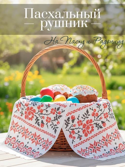 Твой рушник Рушник в русском стиле, белый, фото 7