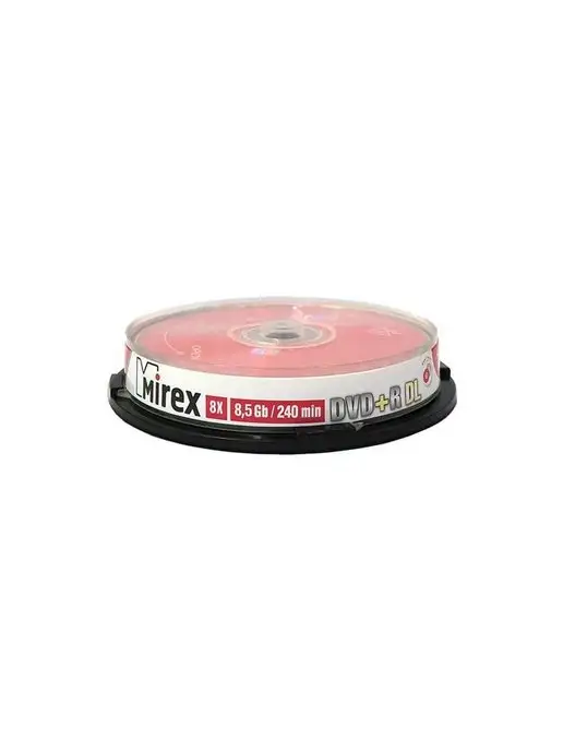 Mirex Диски DVD+R DL 8X 8,5 ГБ, 10 штук UL130062A8L, 8,5 ГБ, 10 шт