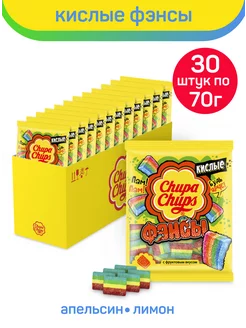 Мармелад кислые фэнсы с фруктовым вкусом, 30шт по 70г Chupa Chups 114434166 купить за 2 401 ₽ в интернет-магазине Wildberries