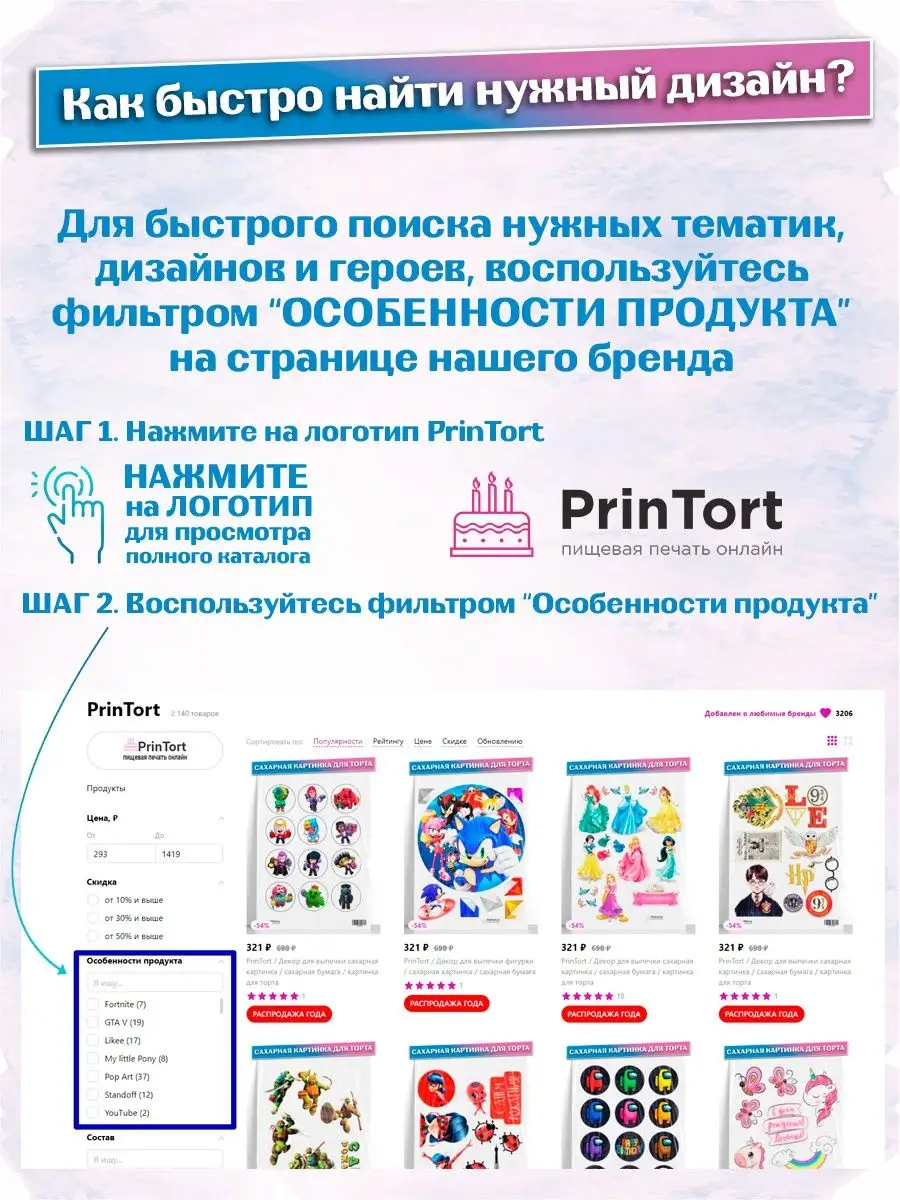 Вафельная картинка для торта Тока Бока Toca Boca круг 14.5 PrinTort  114511032 купить за 179 ₽ в интернет-магазине Wildberries