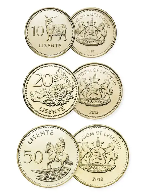 Монетный дискаунтер Набор монет Лесото 2018 (3 шт), 3 шт, фото 3