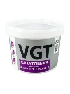 Шпатлевка для внутренних работ белая 3.6 кг VGT 114573194 купить за 610 ₽ в интернет-магазине Wildberries