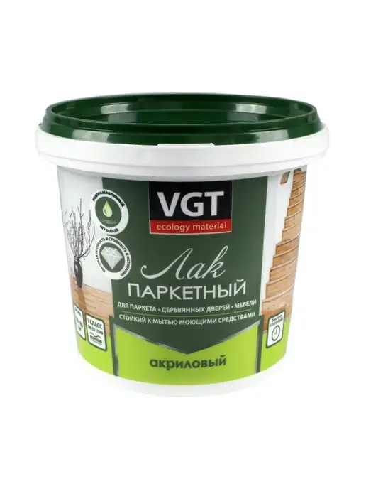 VGT Лак паркетный акриловый полуматовый 0,9 кг, 0,9 кг, фото 5