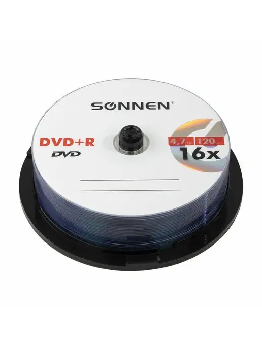 SONNEN Компакт-диски DVD+R, 4,7 Gb, 16x, Cake Box, 4,7 ГБ, фото 2