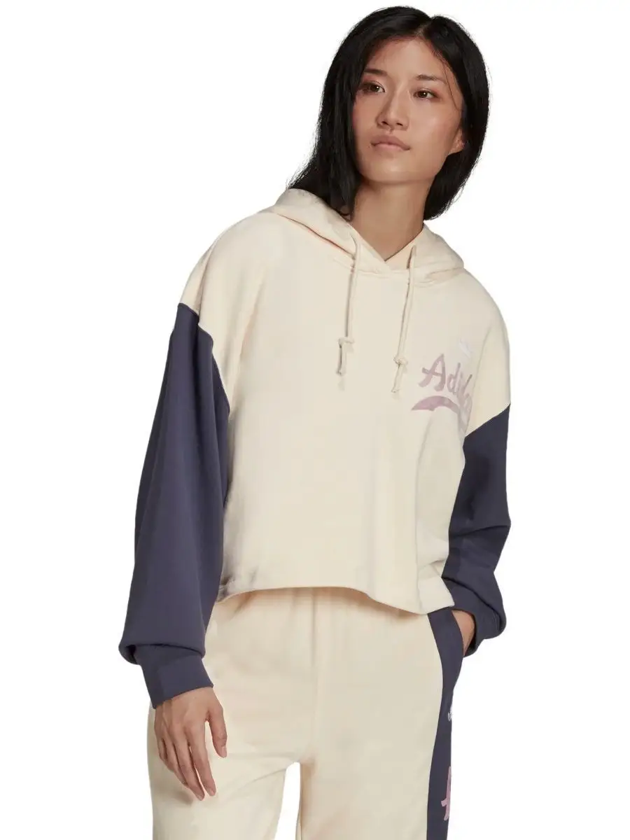 Adidas crop w hoodie on sale