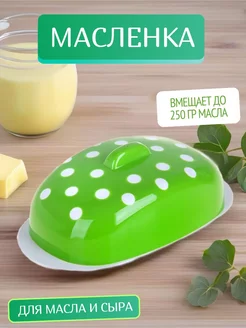 Масленка для сливочного масла пластиковая зеленая Berossi 114708751 купить за 280 ₽ в интернет-магазине Wildberries