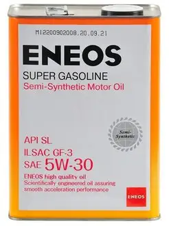 Моторное масло Super Gasoline SL 5W-30 4 л. OIL1361 eneos 114716547 купить за 2 392 ₽ в интернет-магазине Wildberries