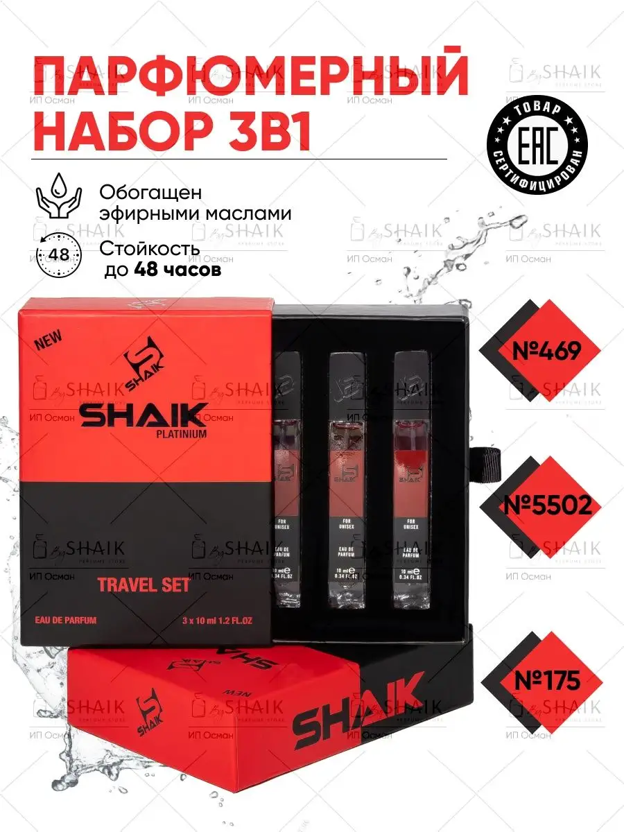 Парфюмерный подарочный набор № 5502 духи молекула 2 3в1