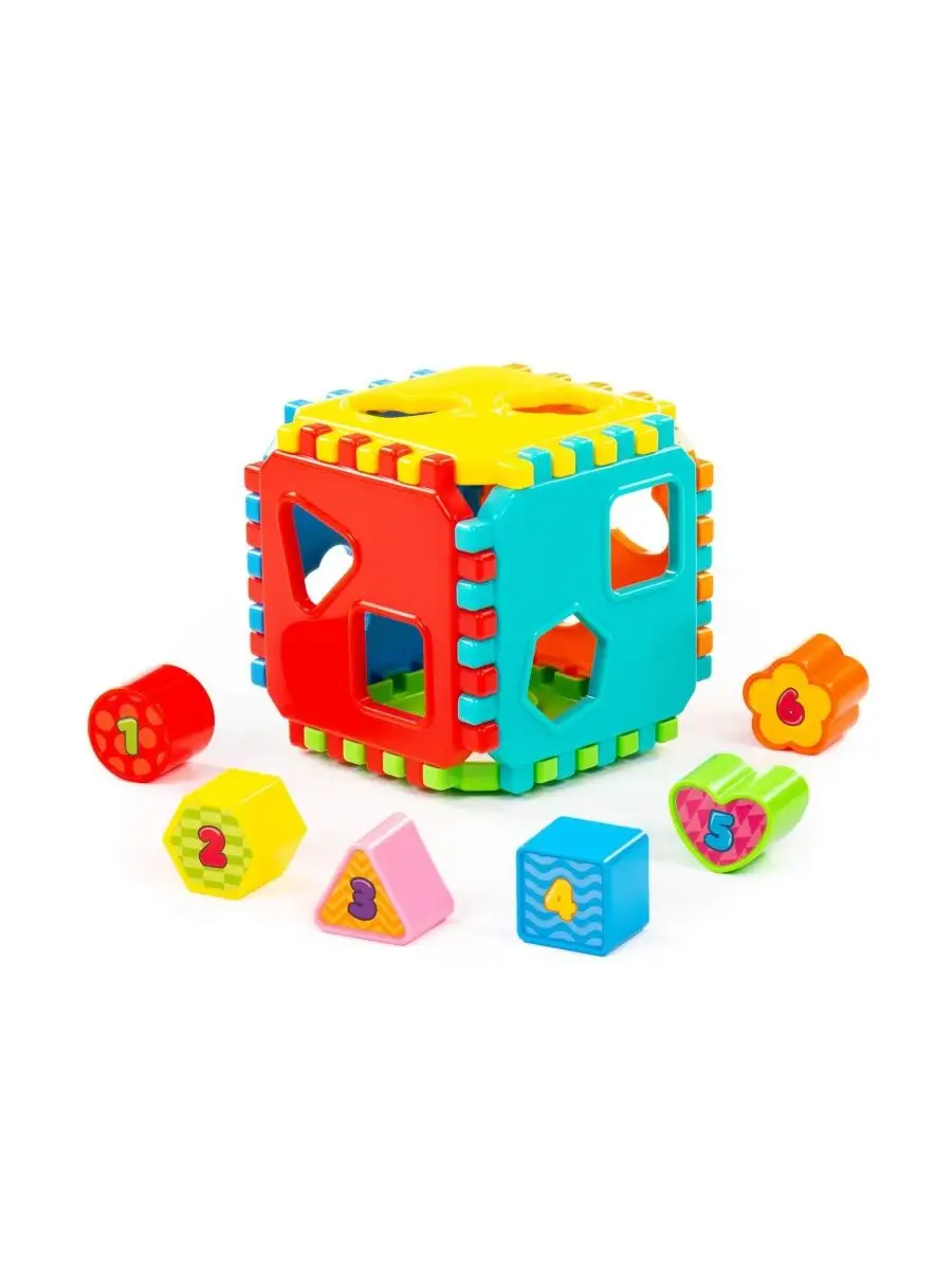Куб Логический, развивающая игрушка сортер Stellar 01307