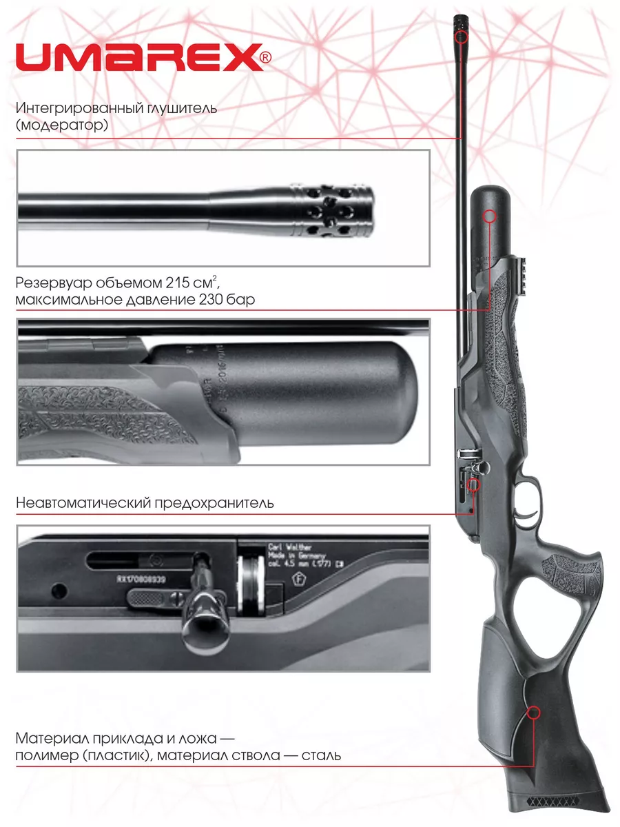 Винтовка пневм. Walther Rotex RM8 Varmint, РСР, кал. 5.5мм UMAREX 115011911  купить за 39 465 ₽ в интернет-магазине Wildberries