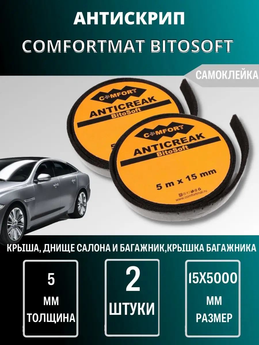 Антискрипная лента для авто Comfortmat 115133714 купить за 418 ₽ в  интернет-магазине Wildberries