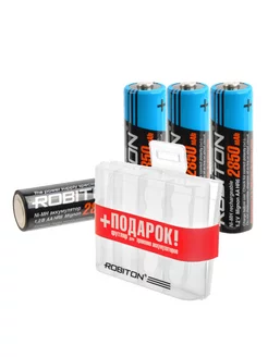 4шт пальчиковые аккумуляторы AA 2850 mAh NI-MH Robiton 115163745 купить за 847 ₽ в интернет-магазине Wildberries