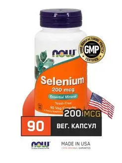 Selenium Селен 200 мкг НАУ NOW 115235958 купить за 825 ₽ в интернет-магазине Wildberries