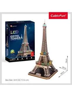 3D пазл Эйфелева Башня с LED подсветкой CubicFun 115256442 купить за 3 786 ₽ в интернет-магазине Wildberries