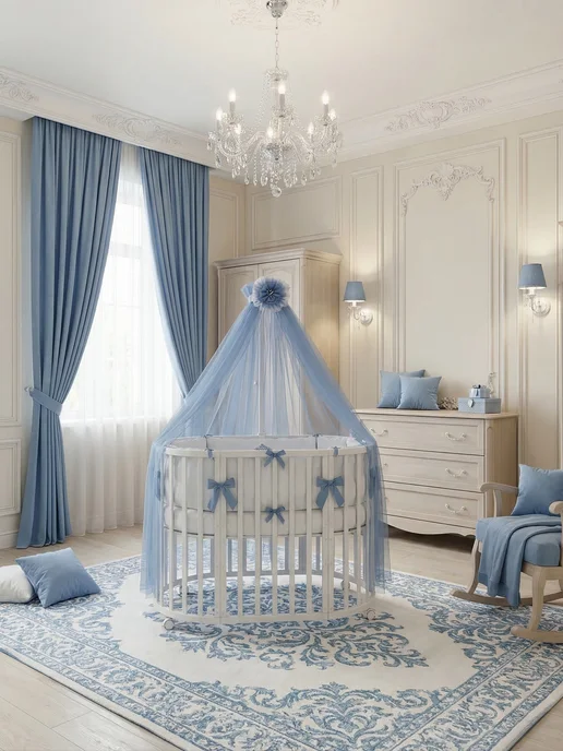 PATRINO textile design Балдахин на кроватку, синий, фото 2