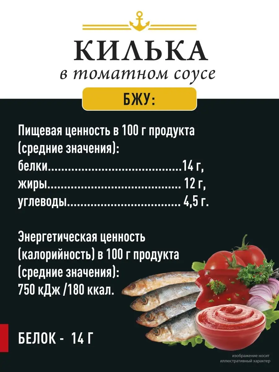 Килька обжаренная в томатном соусе рыбные консервы ВЛАДКОН 115333361 купить  за 945 ₽ в интернет-магазине Wildberries