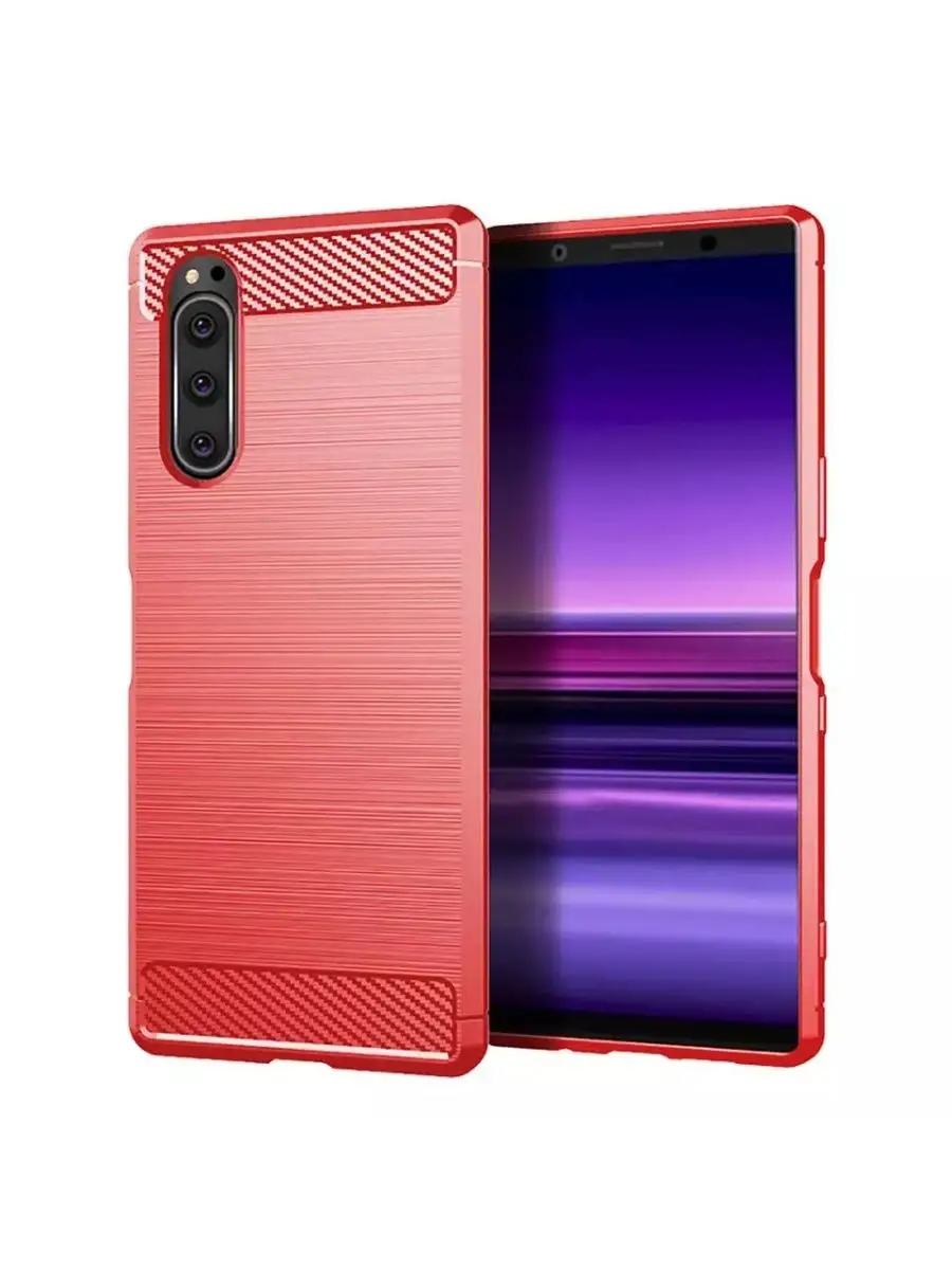 Мягкий защитный чехол под карбон для Sony Xperia 5, Марк 1 Caseport  115433783 купить за 245 ₽ в интернет-магазине Wildberries