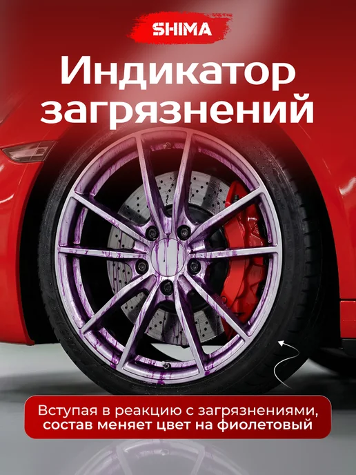 SHIMA Очиститель дисков и кузова DETAILER FERRUM GEL CAR 500 мл, вариант, фото 3