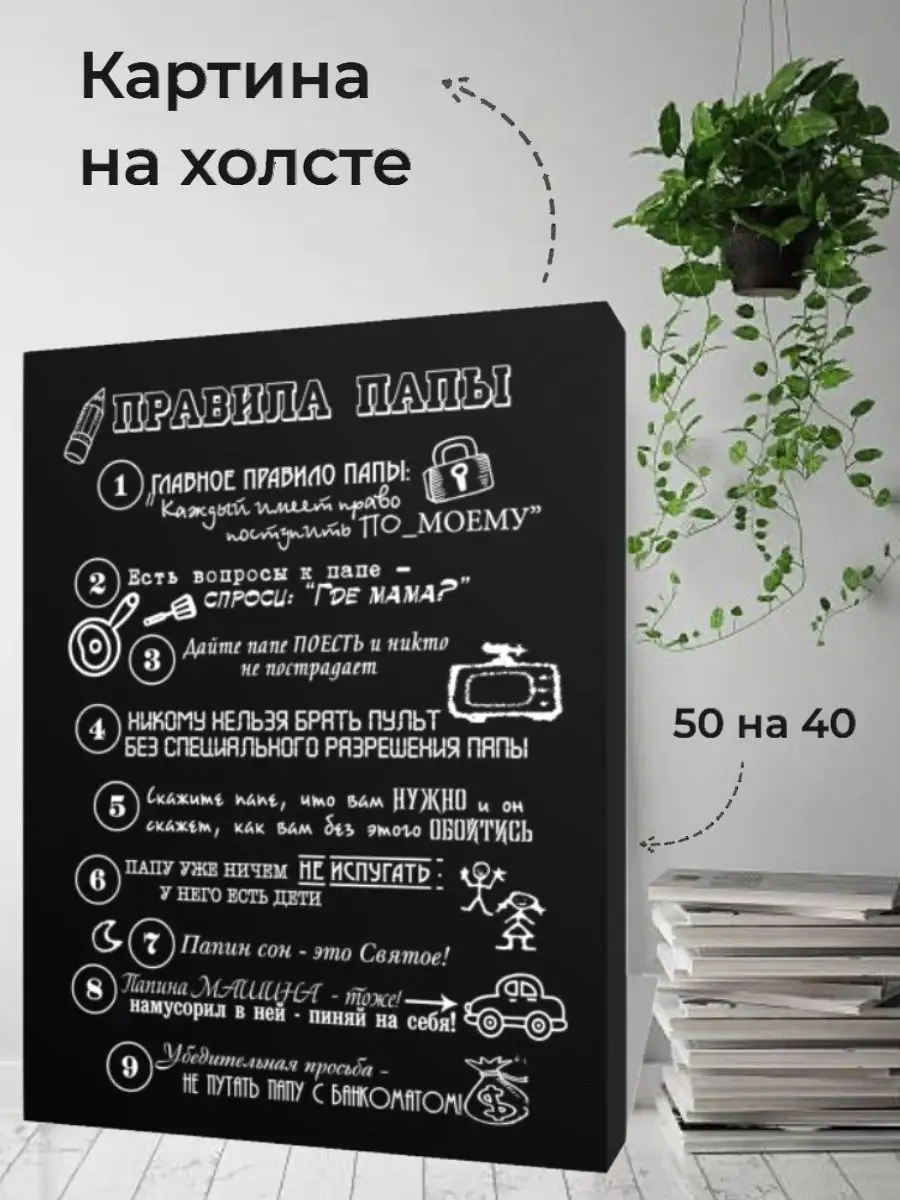 Правила дома картина Постер 115541742 купить за 394 ₽ в интернет-магазине  Wildberries