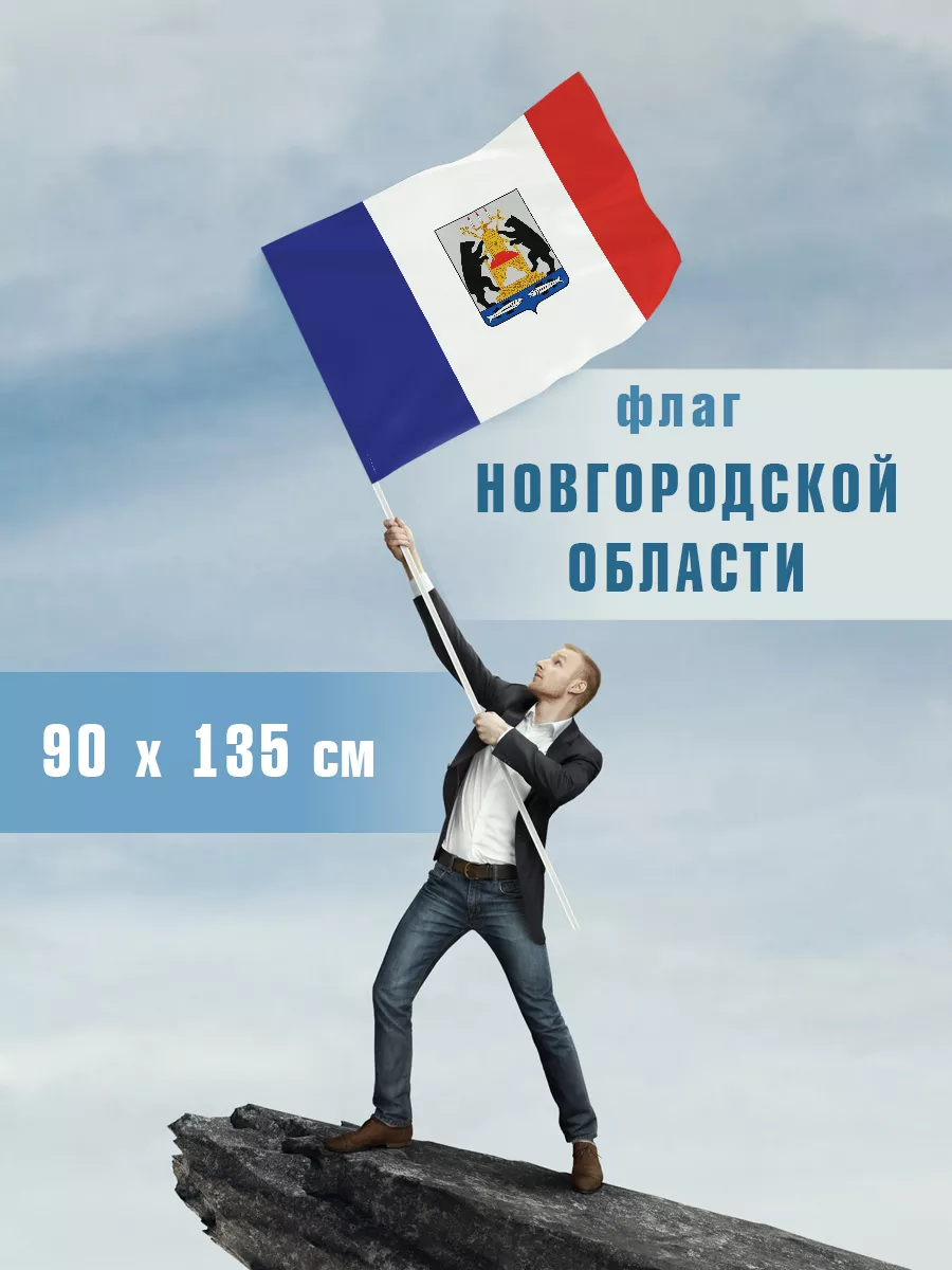 Флаг Новгородской области 90*135см Филя Флаги 115550303 купить за 780 ₽ в  интернет-магазине Wildberries