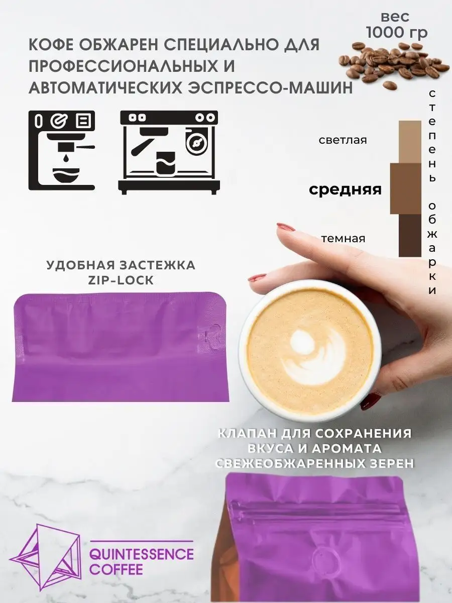 Бразилия Моджиана Кофе в зернах 1 кг Quintessence Coffee 115897539 купить  за 1 117 ₽ в интернет-магазине Wildberries