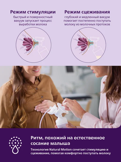 Philips AVENT Молокоотсос электрический беспроводной с бутылочкой, белый, фото 5
