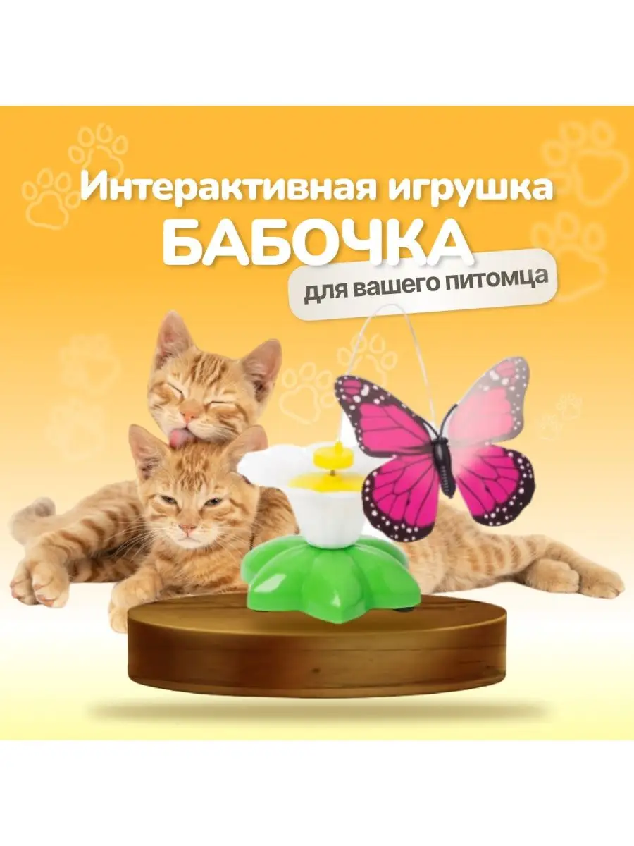 Игрушка для кошек интерактивная бабочка ActiveToy 115993695 купить за 391 ₽  в интернет-магазине Wildberries