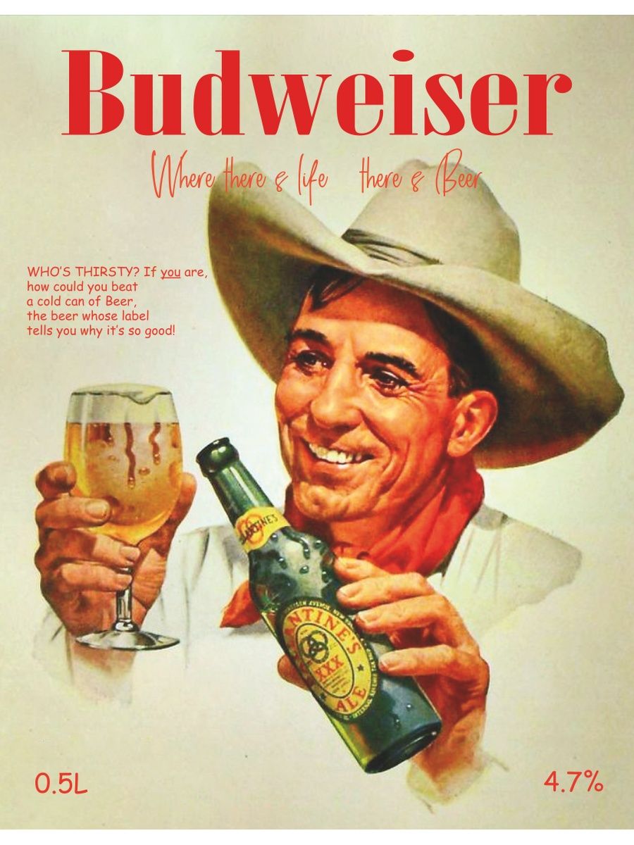 Пивной ковбой. Ковбой с пивом. Наклейка пиво. Плакат вестерн ковбой. Будвайзер пиво.