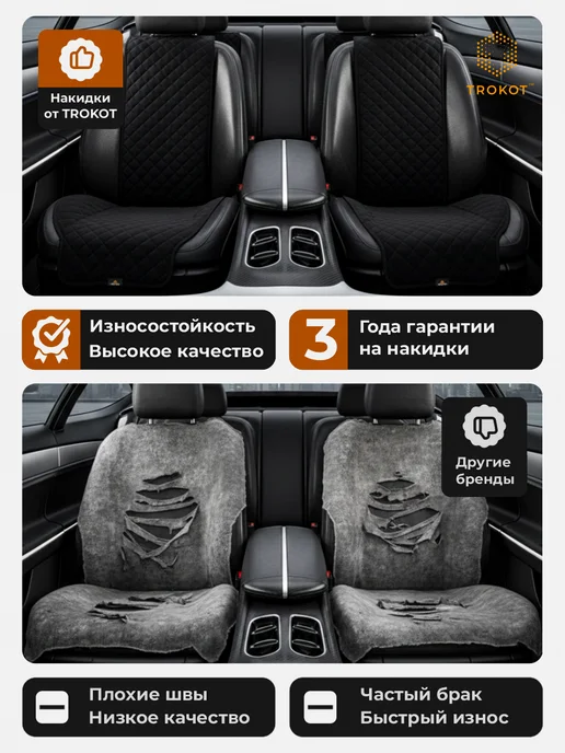 ТРОКОТ Автомобильные чехлы, черный, фото 5