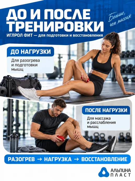 Альпина Пласт Массажёр медицинский ИГЛРОЛ фит, красный, фото 5