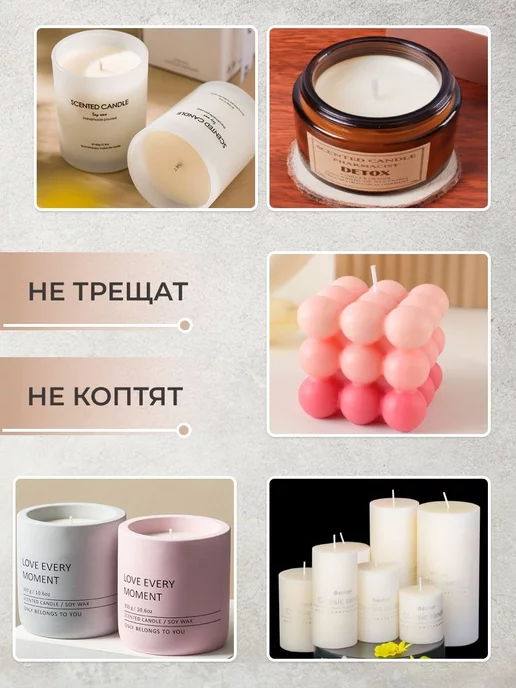Well Home Фитиль для свечей хлопковый 61 м, белый, фото 2